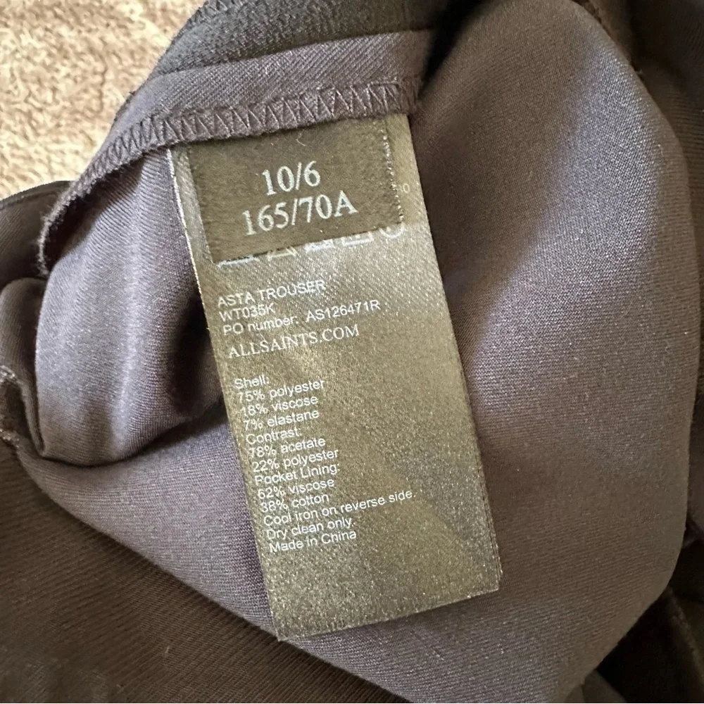 NWT All Saints Asta Trouser Pants Ink Blue US Women’s 6 - Picture 8 of 9